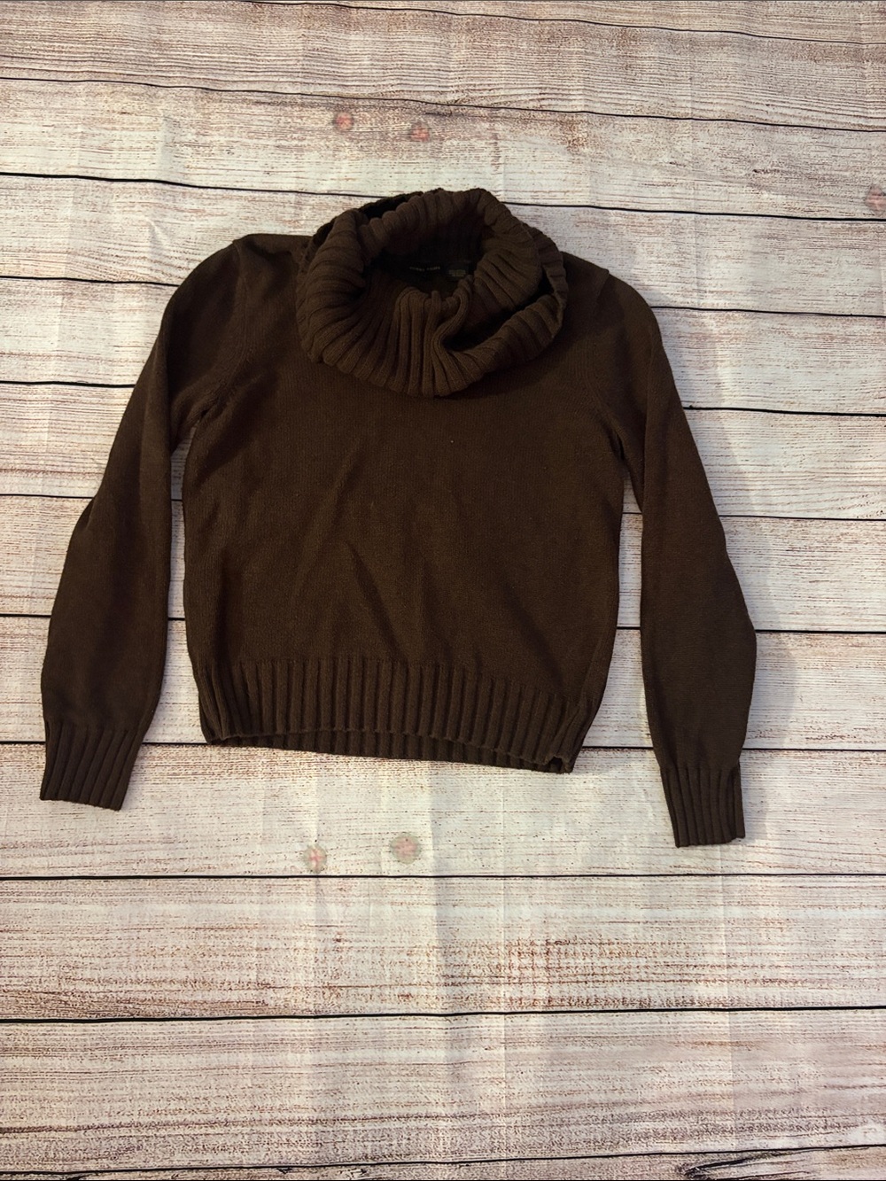 Brown Cowl Neck Women’s Sweater